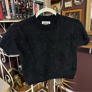Vintage Black Short Sleeve Sweater